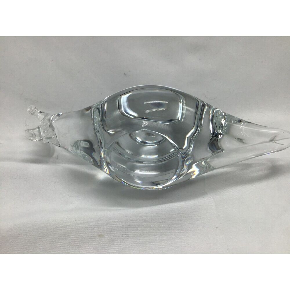 Murano Clear Art Glass Snail 6.5 Inch Fairy Whimsy Cottage Cabincore Folklore - Picture 10 of 10